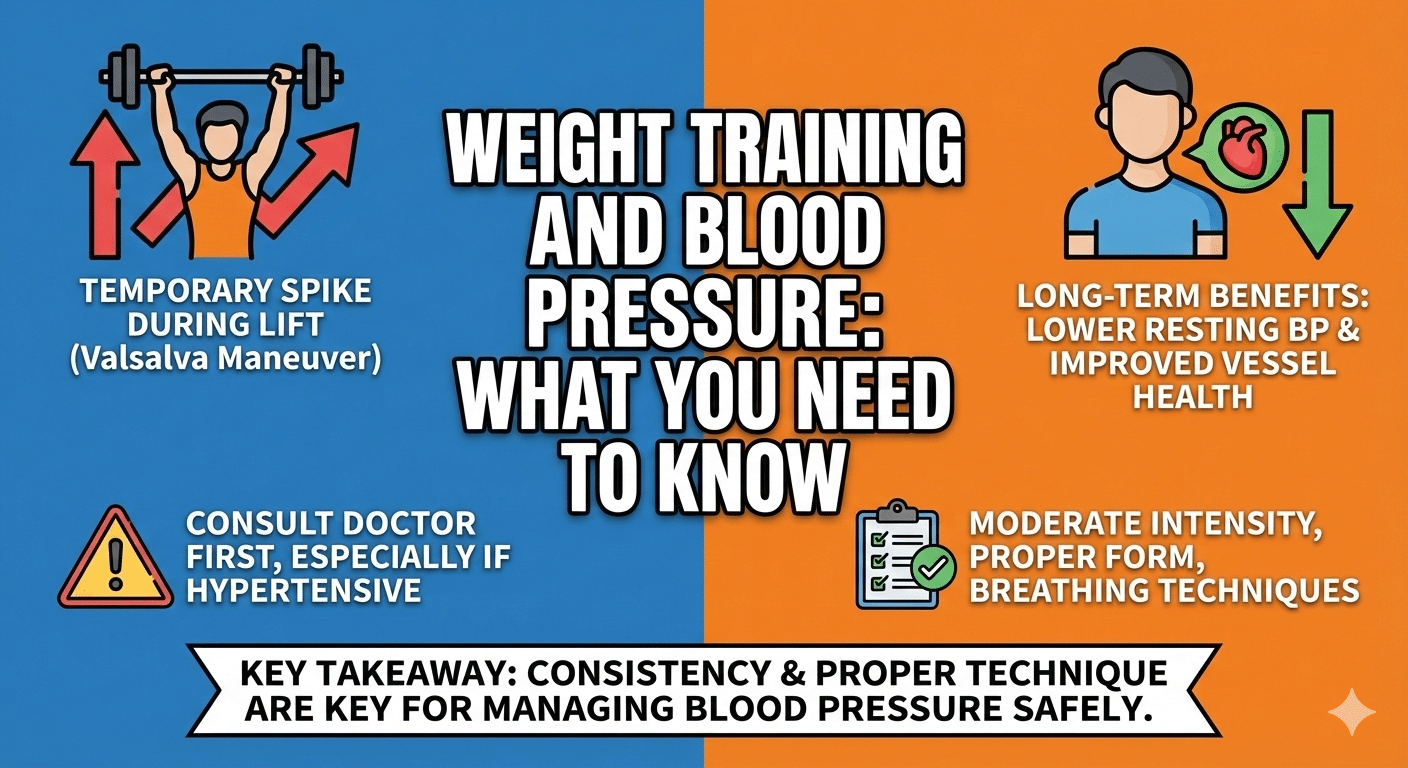 if you're like me, cruising past 40 and eyeing those dumbbells but worried about your numbers on the BP cuff, let's chat about weight training and blood pressure.