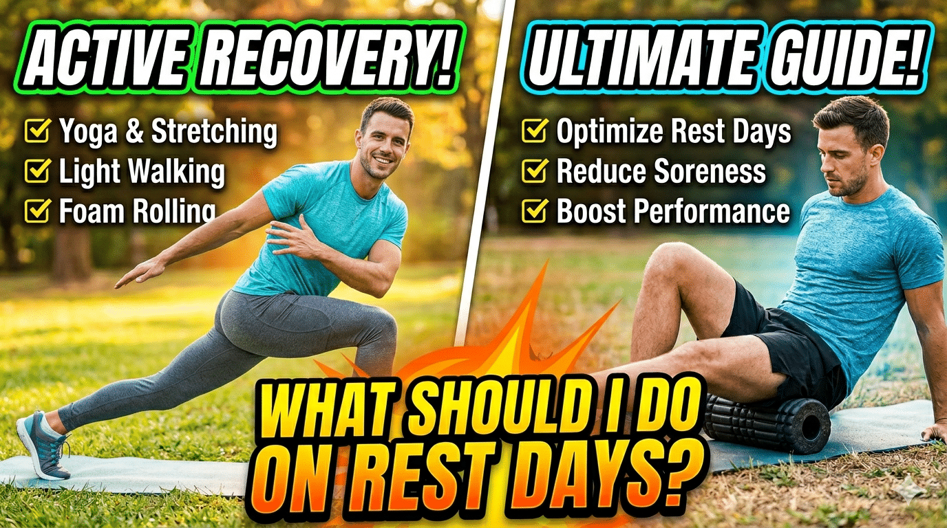 Man over 40 doing light mobility work and walking outdoors on a rest day