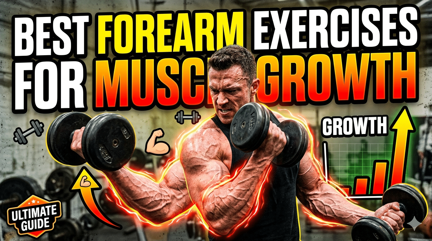 Man over 40 performing wrist curls with dumbbells for strong forearm muscle growth