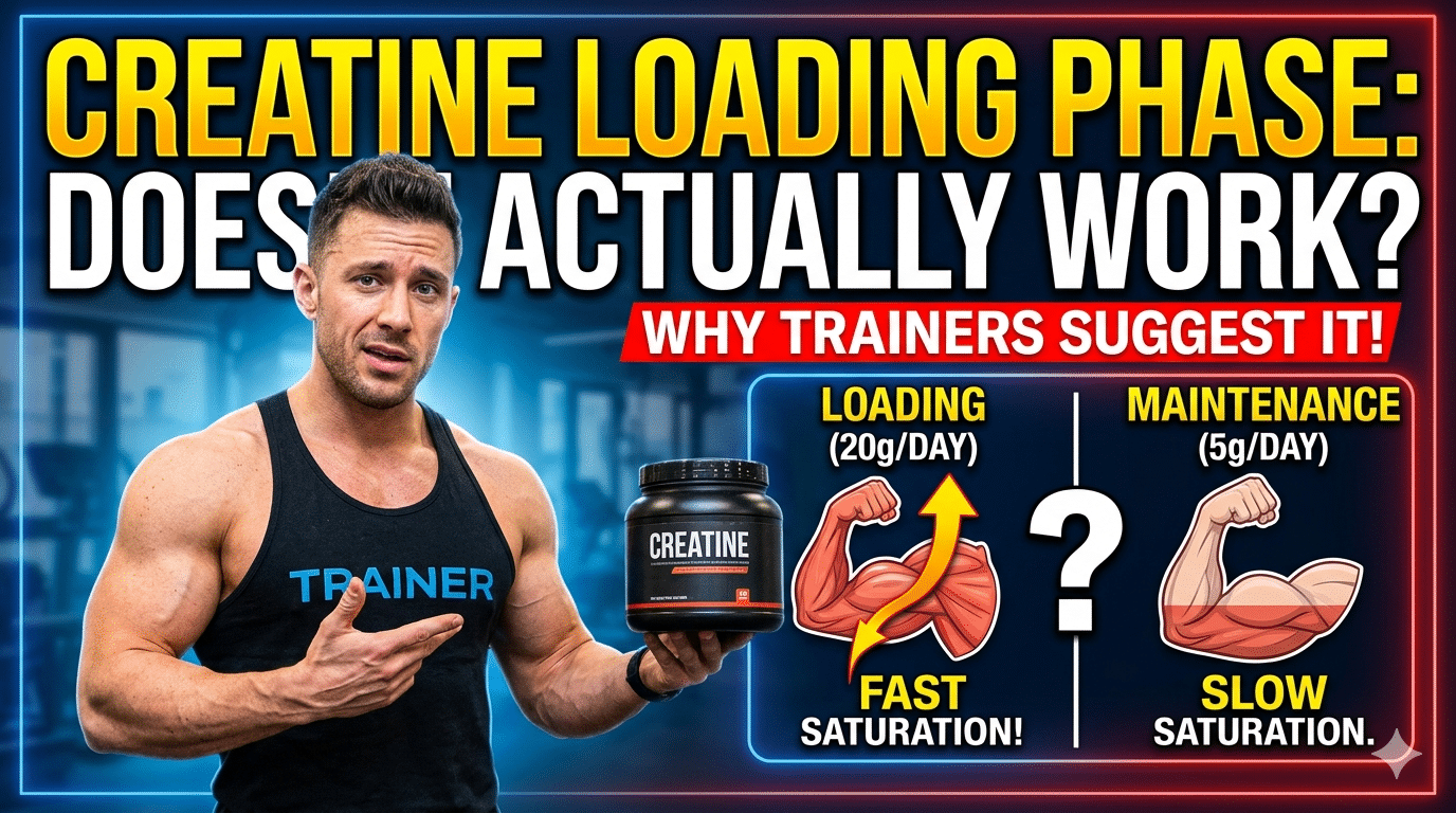 Man over 40 taking creatine supplement with water after a workout