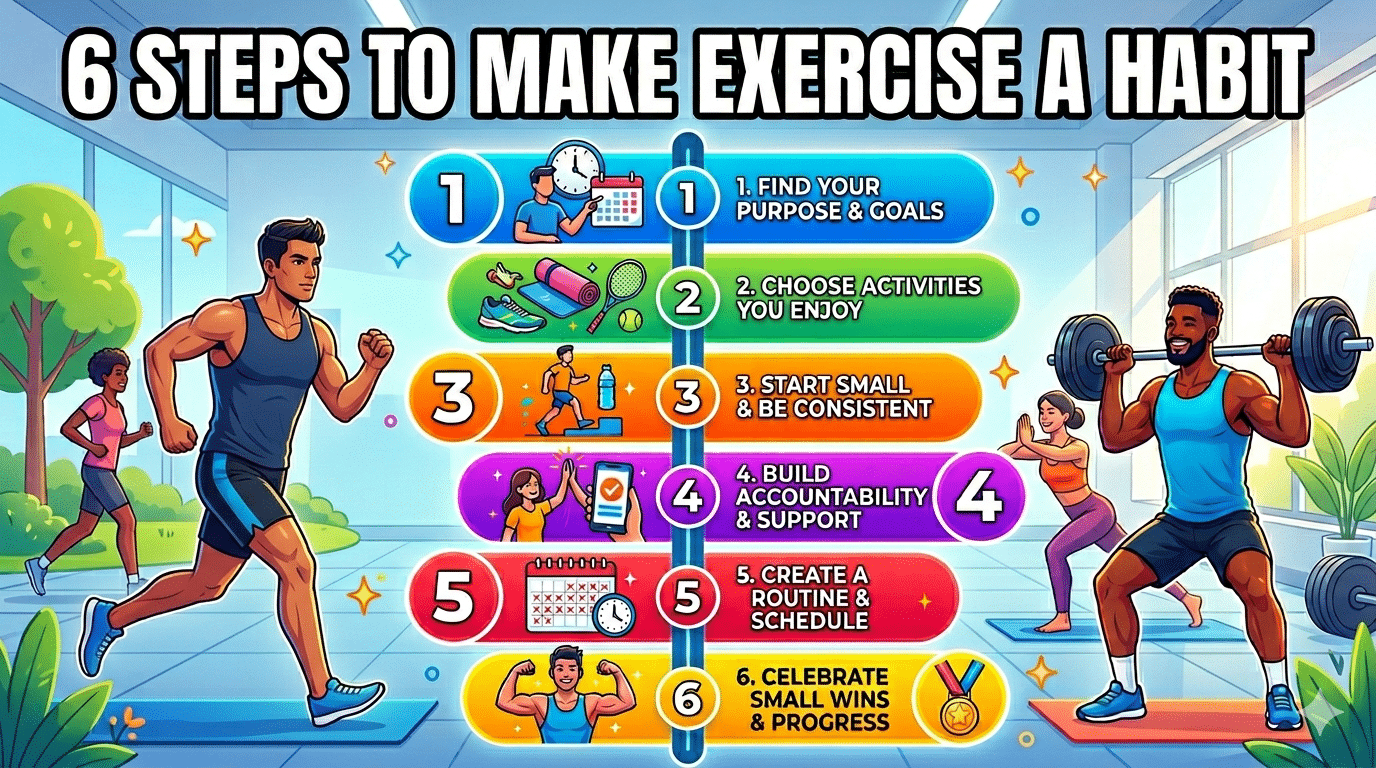 Make Exercise a Regular Habit in 6 Steps